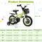 Green Carbon Steel Kids Bike with Basket, Dual Brakes and Detachable Training Wheels